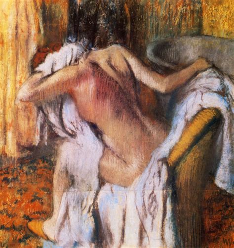 Apres Le Bain Femme S Asseyant Pastel X Cm Lng Edgar Degas