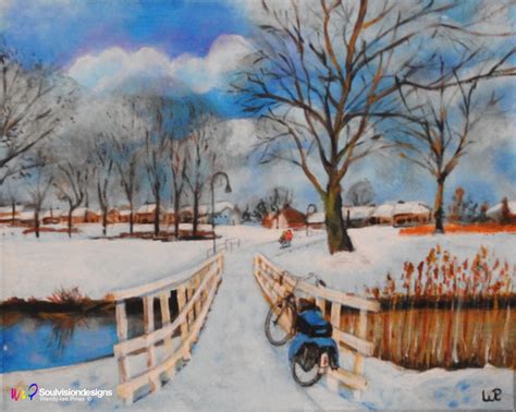 ♥ Winter Stroll Acrylic Painting By Wendy Lee Pinas Wlp Art