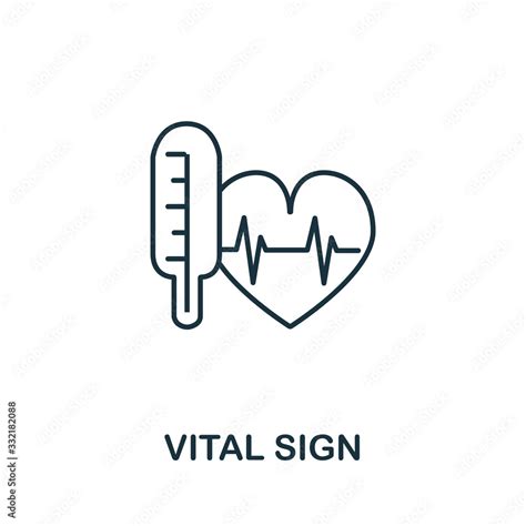 Vital Sign Icon From Health Check Collection Simple Line Vital Sign