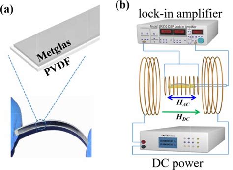 A Photo And Schematic Diagram Of The Metglas PVDF Bilayer Composite