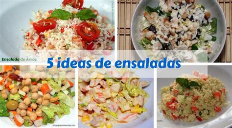 5 Ideas De Ensaladas Recetas De Cocina Fácil Y Hoy Que Comemos