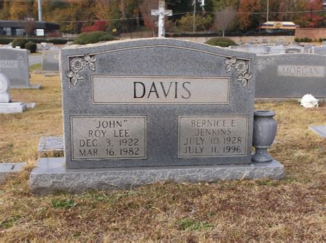 Bernice Elizabeth Jenkins Davis 1928 1996 Memorial Find A Grave