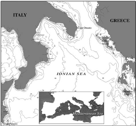 Map of the northern Ionian Sea | Download Scientific Diagram