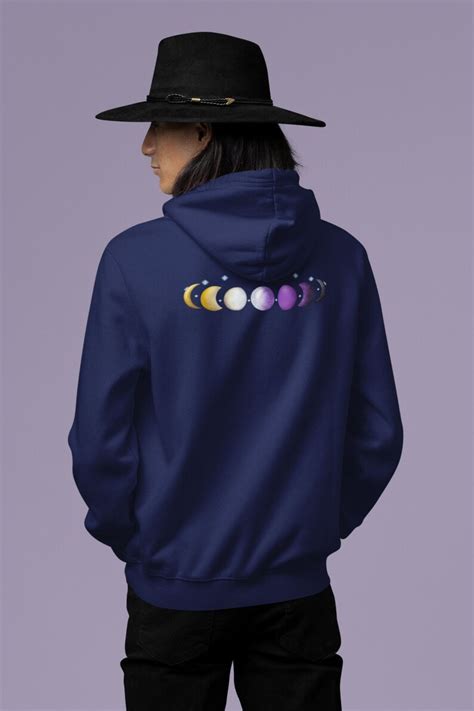 Not Just A Phase Nonbinary Pride Moon Phases Hoodie Pride Flag Lgbtq