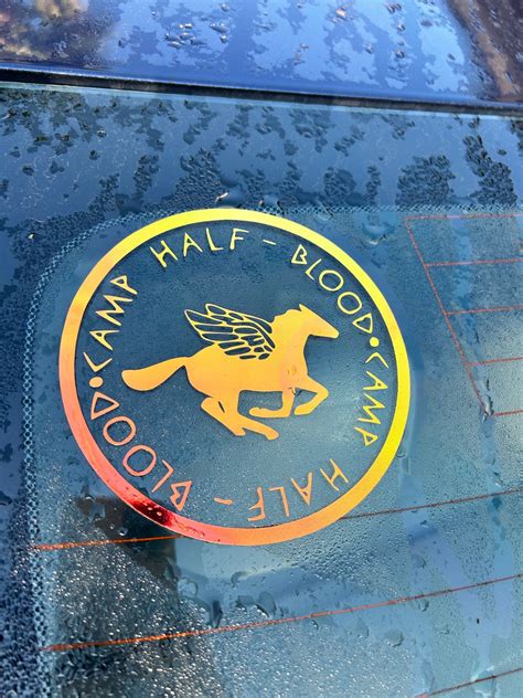 Camp Half Blood PJO Holographic Vinyl Decal For Cars Tumblers Laptops