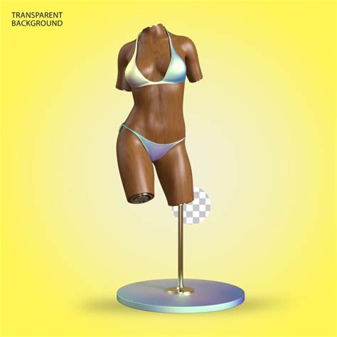 Premium PSD Mannequin Bikini Swimsuit Isolated 3d Rendered Illustration