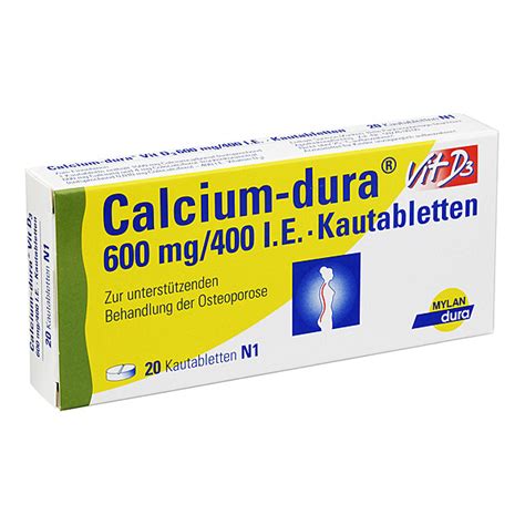 CALCIUM DURA Vit D3 600 Mg 400 I E Compresse Masticabili Erbofarma