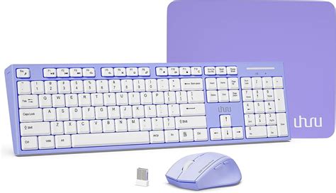 Uhuru Purple Wireless Keyboard And Mouse Keyboard And Mouse Combo With Mouse Pad 3