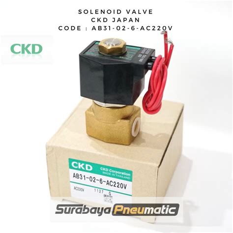 Jual CKD Japan AB31 02 6 AC220V Solenoid Valve 2 Way Pneumatic