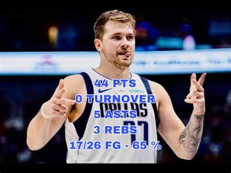 Luka Doncic Pts Turnovers Asts Rebs Fg Mavs