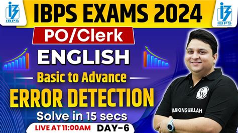 IBPS Exams 2024 Error Detection For Bank Exam Error Detection Basic