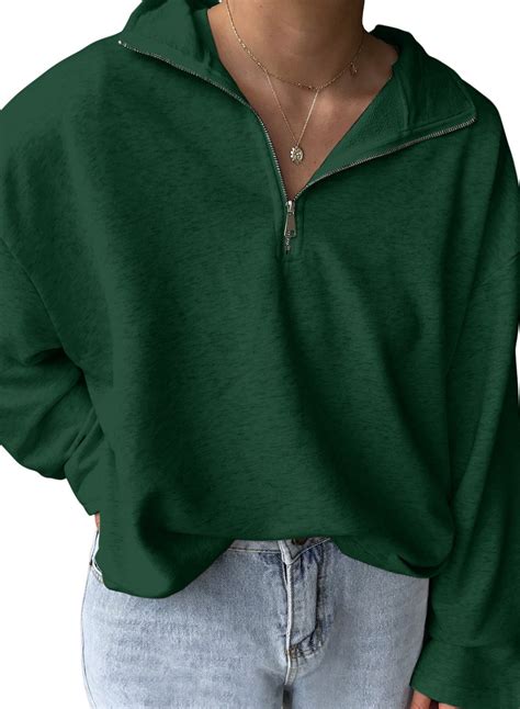 Eytino Oversize Sweatshirts For Women Plus Size Oversized Sweatshirts Half Zip Long Sleeve Drop