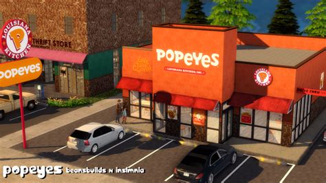 Popeyes Collab With Insimnia Bean S Builds On Patreon Sims 4