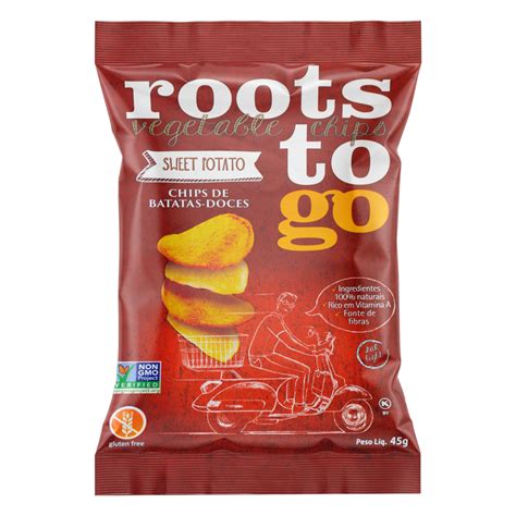 Chips De Batata Doce Roots To Go Pacote 45g Pão De Açúcar