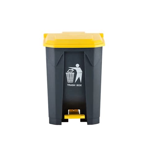 Plastic Waste Pedal Bin L Black Trash Can China Plastic Waste Pedal