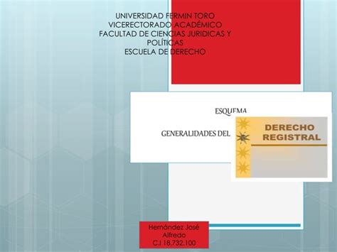 Esquema Generalidades Del D Registral PPT