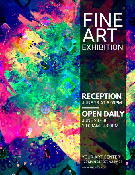 Fine Art Exhibition Flyer Template Postermywall