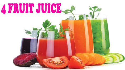 Four Types Of Fruit Juice Recipe 4 Easy Fruit Juice Recipes Mix