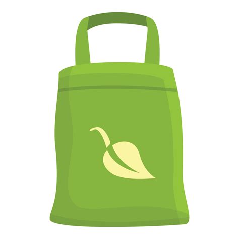 icono de bolsa ecológica de alimentos estilo de dibujos animados