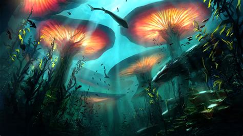 1920x1080 Underwater Nature Digital Art 4k Laptop Full Hd 1080p Hd 4k