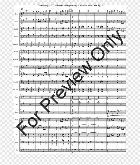 Sheet Music Orchestra Sing Along Jw Pepper And Son Swan Lake Angle