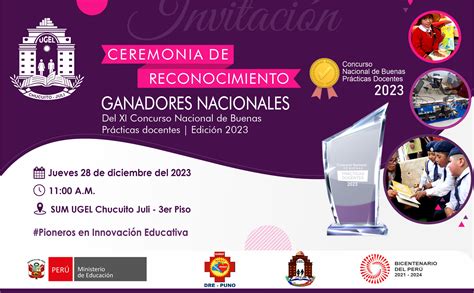 CEREMONIA DE RECONOCIMIENTO XI CONCURSO NACIONAL DE BUENAS PRÁCTICAS