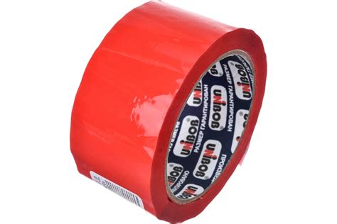 Упаковочная клейкая лента UNIBOB красная 48 мм х 66 м 600 214933 ...