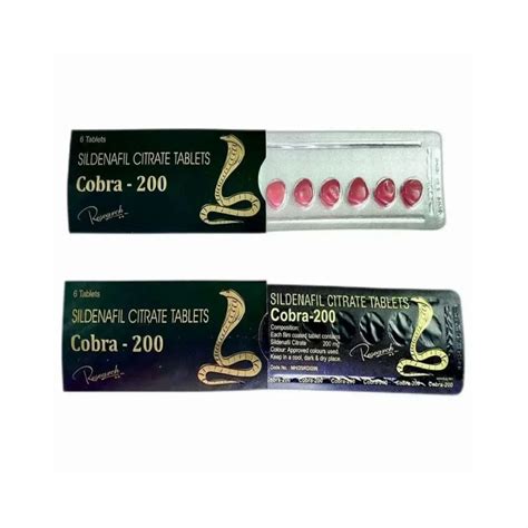 Cobra 200 Mg Sildenafil Tablet At Rs 345 Stripe Erectile Dysfunction