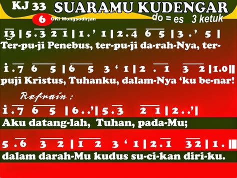 Lagu Gereja Rohani Kristen Kidung Jemaat 033 Suara Mu Kudengar