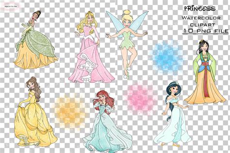 Watercolor Princess Clip Art Watercolor Clipart Princess Etsy Nbkomputer