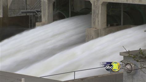 Water being let out of Friant dam in an effort to make room for rain ...