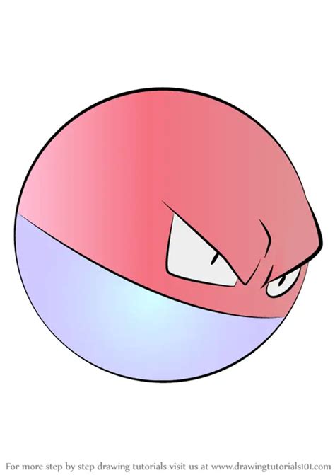 Learn How To Draw Voltorb From Pokemon Pokemon Step By Step Drawing