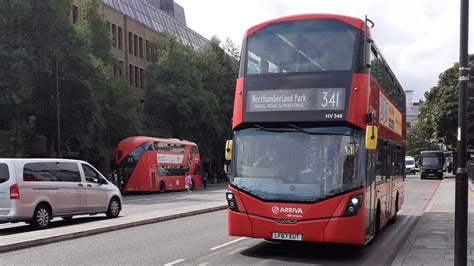 Journey On Arriva London Route 341 Volvo B5LH Gemini 3 HV348 LF67