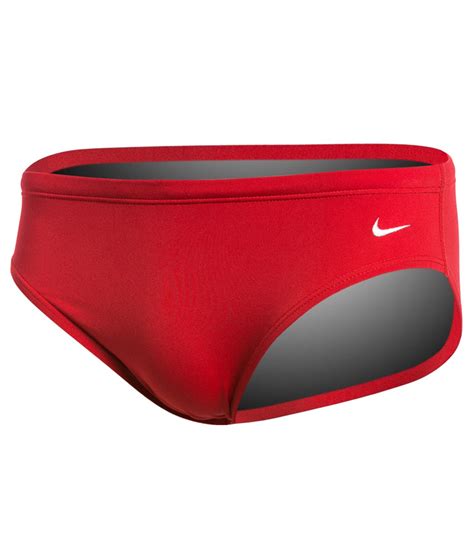 Nike Mens Solid Poly Brief Swimsuit At