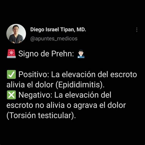 Signo de Prehn Urología Apuntes Médicos Diego Israel Tipan MD