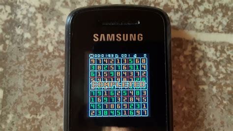 Samsung GT E1080 Sudoku Game Completed YouTube