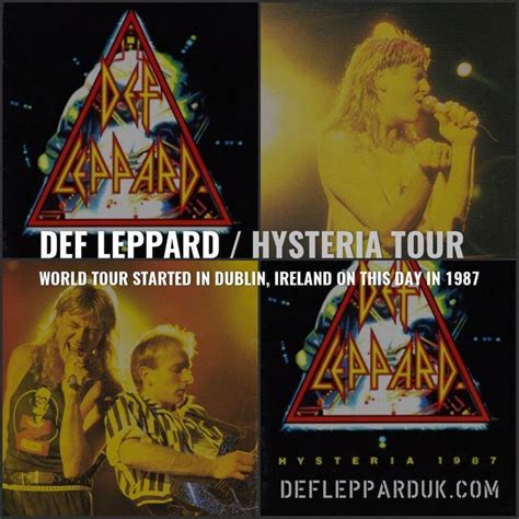 Years Ago Def Leppard Start Hysteria World Tour In Dublin Ireland