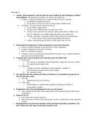 Microbio Exam 1 Study Guide Docx TbChapter 1 1 Define Microorganism