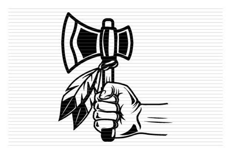 Man Hand Holding Axe Indian Svg Graphic By Awspik Creative Fabrica