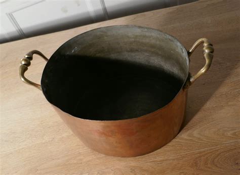 Large 19th Century Double Handled Copper Pot 654706 Sellingantiques