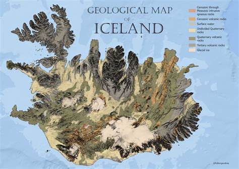 Geological map of Iceland : r/map