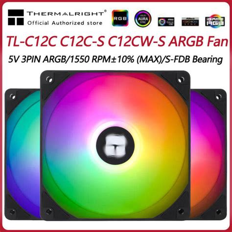 Thermalright Tl C C C Cw S Mm Cooling Fan V Pin Argb Pc Gamer