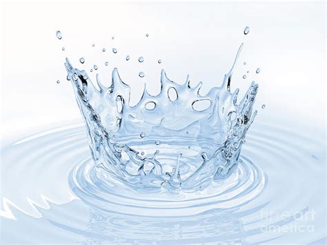 Crown Splash In Water With Ripples Photograph By Leonello Calvetti