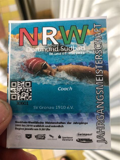 Nrw Jahrgangsmeisterschaften In Dortmund Schwimmverein Gronau E V