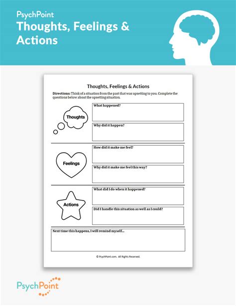 Thoughts Feelings And Behaviors Worksheet Printable Calendars At A Glance