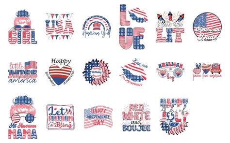 Premium Vector Th Of July Usa Patriotic Day Bundle American