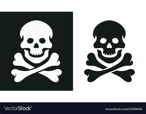 Skull And Bone Jolly Roger Royalty Free Vector Image