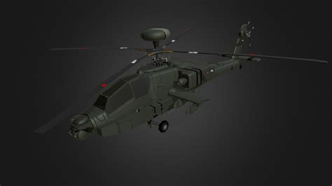 Apache Ah64 Rigged Deep3dsea