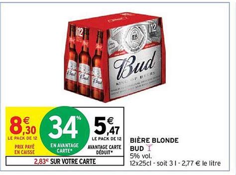 Promo Bi Re Blonde Bud Chez Intermarch Hyper Icatalogue Fr
