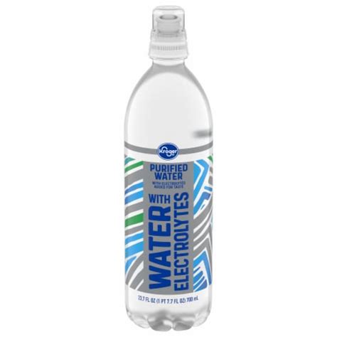 Kroger® Electrolytes Purified Bottled Water, 23.7 fl oz - Fred Meyer